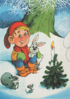 Buon Anno Natale BAMBINO Vintage Cartolina CPSM #PAW821.IT - New Year