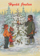 Buon Anno Natale BAMBINO Vintage Cartolina CPSM #PAY075.IT - New Year