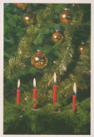 Buon Anno Natale CANDELA Vintage Cartolina CPSM #PAV893.IT - Nouvel An