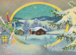 Buon Anno Natale Vintage Cartolina CPSM #PAV711.IT - Nouvel An