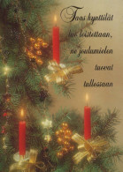 Buon Anno Natale CANDELA Vintage Cartolina CPSM #PAV158.IT - New Year