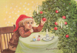 Buon Anno Natale BAMBINO Vintage Cartolina CPSM #PAW377.IT - New Year