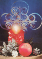Buon Anno Natale CANDELA Vintage Cartolina CPSM #PAV409.IT - New Year