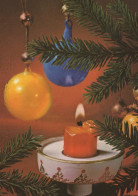 Buon Anno Natale CANDELA Vintage Cartolina CPSM #PAV469.IT - New Year
