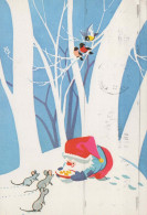 BABBO NATALE Buon Anno Natale Vintage Cartolina CPSM #PAU492.IT - Santa Claus