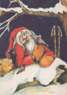 BABBO NATALE Buon Anno Natale Vintage Cartolina CPSM #PAU561.IT - Santa Claus