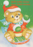 Buon Anno Natale ORSACCHIOTTO Vintage Cartolina CPSM #PAU622.IT - New Year