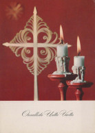 Buon Anno Natale CANDELA Vintage Cartolina CPSM #PAT835.IT - Nieuwjaar