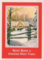 Buon Anno Natale CAVALLO Vintage Cartolina CPSM #PAS968.IT - Nouvel An