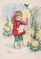 Buon Anno Natale BAMBINO Vintage Cartolina CPSM #PAS785.IT - New Year