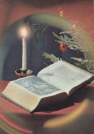 Buon Anno Natale CANDELA Vintage Cartolina CPSM #PAT091.IT - Nouvel An