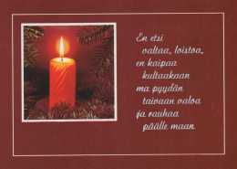 Buon Anno Natale CANDELA Vintage Cartolina CPSM #PAT592.IT - Nouvel An
