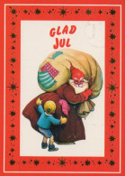 BABBO NATALE BAMBINO Natale Vintage Cartolina CPSM #PAK244.IT - Santa Claus