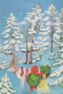 BABBO NATALE Natale Vintage Cartolina CPSM #PAJ892.IT - Santa Claus