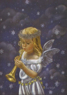 ANGELO Buon Anno Natale Vintage Cartolina CPSM #PAJ030.IT - Angeli