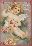 ANGELO Buon Anno Natale Vintage Cartolina CPSM #PAJ158.IT - Angels