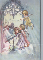 ANGELO Buon Anno Natale Vintage Cartolina CPSM #PAG960.IT - Engelen