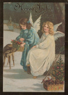 ANGELO Buon Anno Natale Vintage Cartolina CPSM #PAH653.IT - Angels