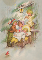 ANGELO Buon Anno Natale Vintage Cartolina CPSM #PAH713.IT - Angeli
