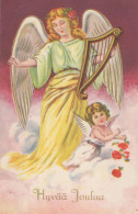 ANGELO Buon Anno Natale Vintage Cartolina CPSMPF #PAG771.IT - Angeli