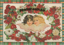 ANGELO Buon Anno Natale Vintage Cartolina CPSM #PAH212.IT - Angeli
