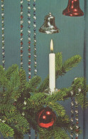 Neujahr Weihnachten KERZE Vintage Ansichtskarte Postkarte CPSMPF #PKD186.DE - New Year