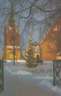 Neujahr Weihnachten KIRCHE Vintage Ansichtskarte Postkarte CPSMPF #PKD557.DE - Nieuwjaar