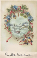 Neujahr Weihnachten Vintage Ansichtskarte Postkarte CPSMPF #PKD742.DE - Nieuwjaar