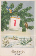 Neujahr Weihnachten Vintage Ansichtskarte Postkarte CPSMPF #PKD680.DE - Nouvel An