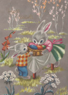 OSTERN KANINCHEN Vintage Ansichtskarte Postkarte CPSM #PBO497.DE - Easter