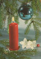 Neujahr Weihnachten KERZE Vintage Ansichtskarte Postkarte CPSM #PBN688.DE - New Year