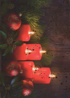 Neujahr Weihnachten KERZE Vintage Ansichtskarte Postkarte CPSM #PBN870.DE - Nouvel An