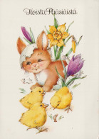 OSTERN KANINCHEN Vintage Ansichtskarte Postkarte CPSM #PBO434.DE - Easter