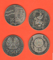 Kazakistan 50 + 50 Tenge 2013 Kazakhstan Nickel Coin  Rif  95 E 106 UC - Kazakistan