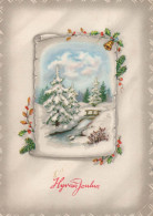 Neujahr Weihnachten Vintage Ansichtskarte Postkarte CPSM #PBN254.DE - New Year