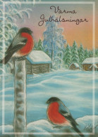 Neujahr Weihnachten VOGEL Vintage Ansichtskarte Postkarte CPSM #PBM682.DE - New Year