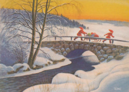 Neujahr Weihnachten GNOME Vintage Ansichtskarte Postkarte CPSM #PBM001.DE - New Year