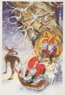Neujahr Weihnachten GNOME Vintage Ansichtskarte Postkarte CPSM #PBL928.DE - New Year