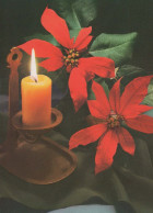Neujahr Weihnachten KERZE Vintage Ansichtskarte Postkarte CPSM #PBA189.DE - New Year