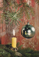 Neujahr Weihnachten KERZE Vintage Ansichtskarte Postkarte CPSM #PBA310.DE - New Year