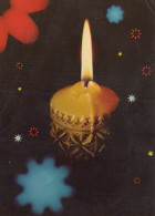 Neujahr Weihnachten KERZE Vintage Ansichtskarte Postkarte CPSM #PBA249.DE - Nieuwjaar