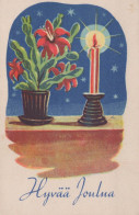 Buon Anno Natale CANDELA Vintage Cartolina CPSMPF #PKG179.IT - Nieuwjaar