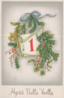 Buon Anno Natale Vintage Cartolina CPSMPF #PKD681.IT - New Year