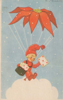 Buon Anno Natale BAMBINO Vintage Cartolina CPSMPF #PKD804.IT - New Year
