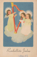 ANGELO Natale BAMBINO Vintage Cartolina CPSMPF #PKD434.IT - Engelen