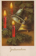 Buon Anno Natale CANDELA Vintage Cartolina CPSMPF #PKD065.IT - New Year