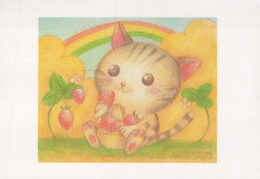 GATTO KITTY Animale Vintage Cartolina CPSM #PBQ733.IT - Katten
