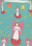 ANGELO Natale Vintage Cartolina CPSM #PBP373.IT - Engelen