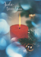Buon Anno Natale CANDELA Vintage Cartolina CPSM #PBN992.IT - Nouvel An