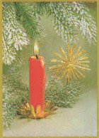Buon Anno Natale CANDELA Vintage Cartolina CPSM #PBN689.IT - Nouvel An